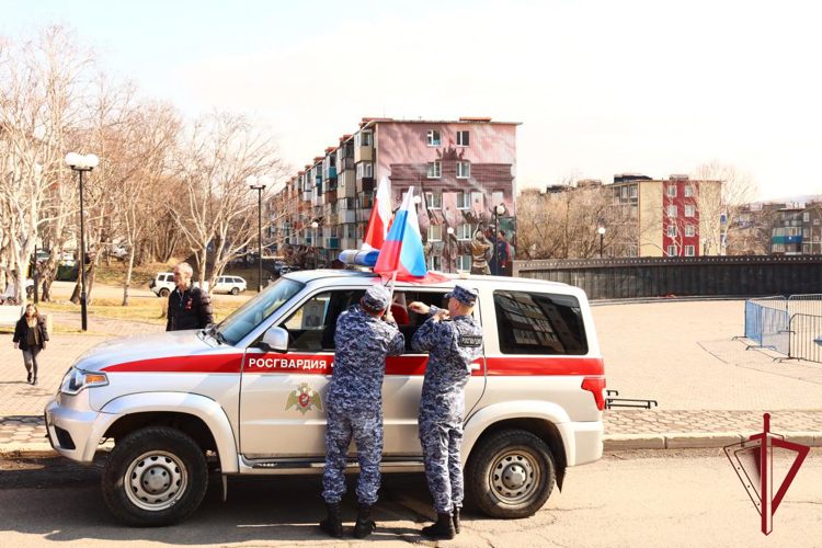 На Камчатке состоялся традиционный автопробег Росгвардии, посвященный Дню Победы