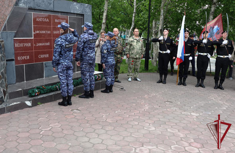 На Камчатке Росгвардейцы приняли участие в памятном мероприятии, посвященном Дню ветеранов боевых действий