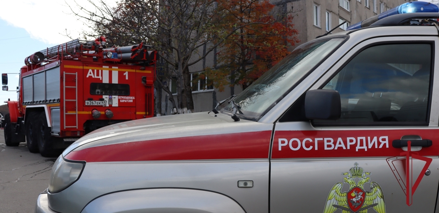 Росгвардия и МЧС России отработали взаимодействие при пожаре на Камчатке