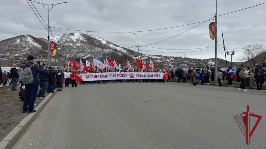 Росгвардия приняла участие в мероприятиях, посвящённых празднованию Дня Победы на Камчатке